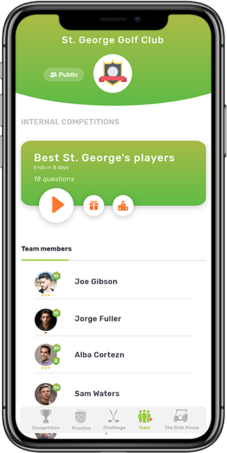 GolfQuizz new feature